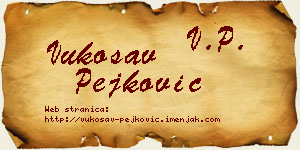 Vukosav Pejković vizit kartica